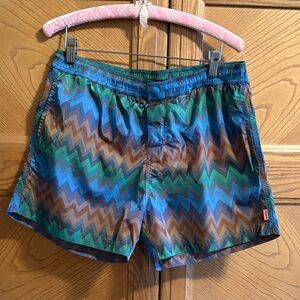 Missoni Multicolor Zigzag Swim Trunks